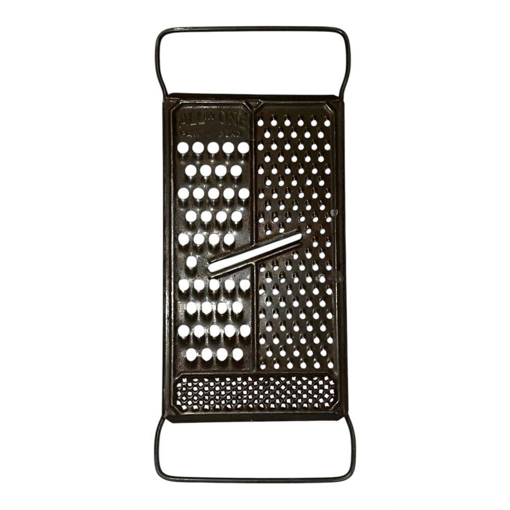 Foley Vintage Stainless Flat Grater Zester Shredder Slicer All in One USA EUC